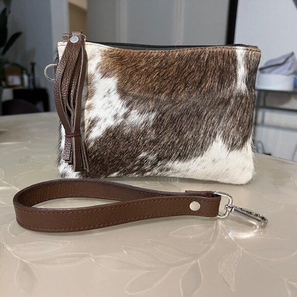 “Genuine Leather Crossbody Purse & Clutch – Premium Cowhide Handbag - Picture 2 of 4